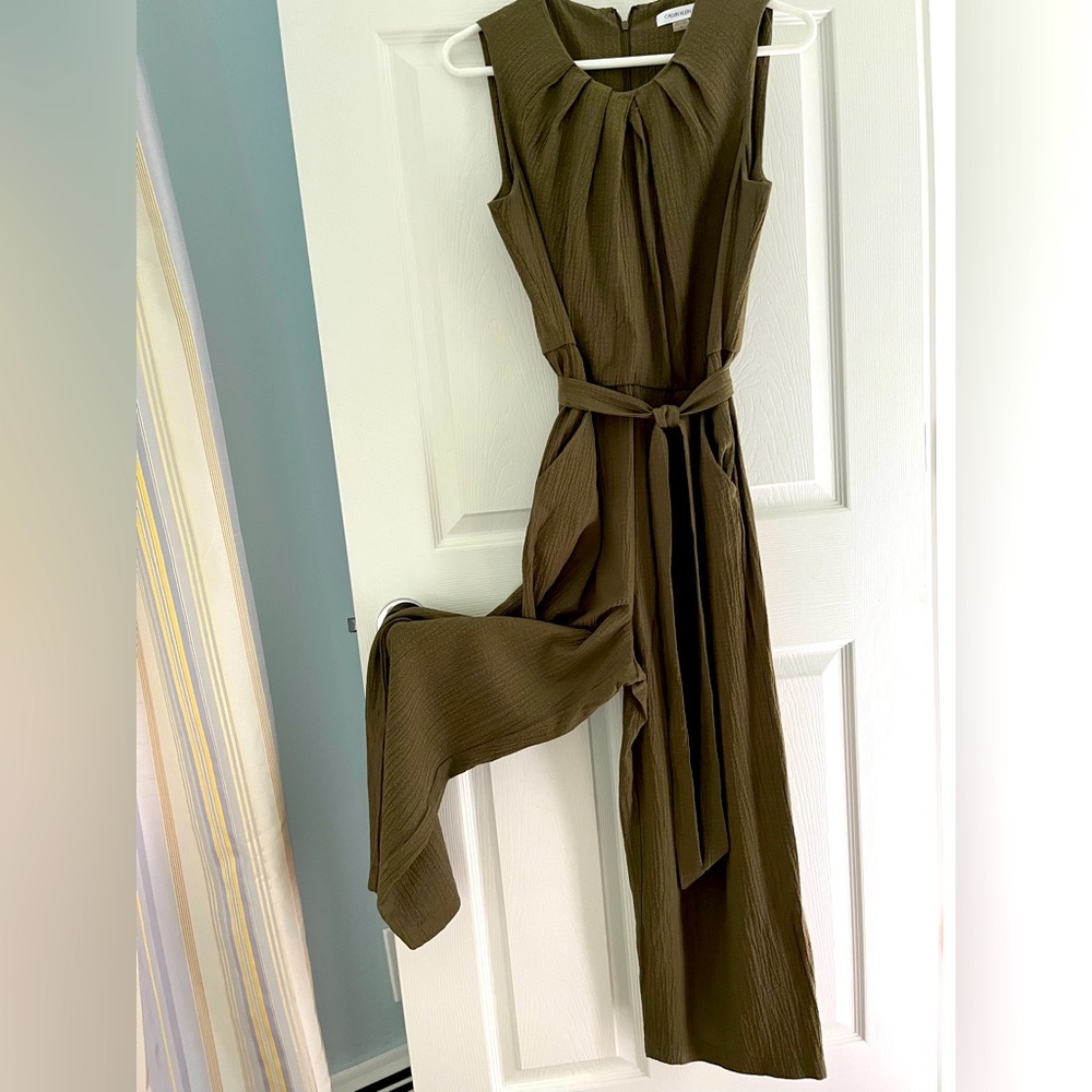 Calvin Klein Olive Green Jumpsuit